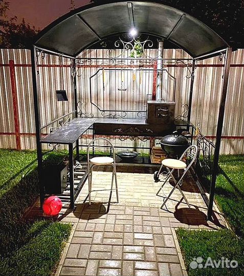 Мангал с крышей