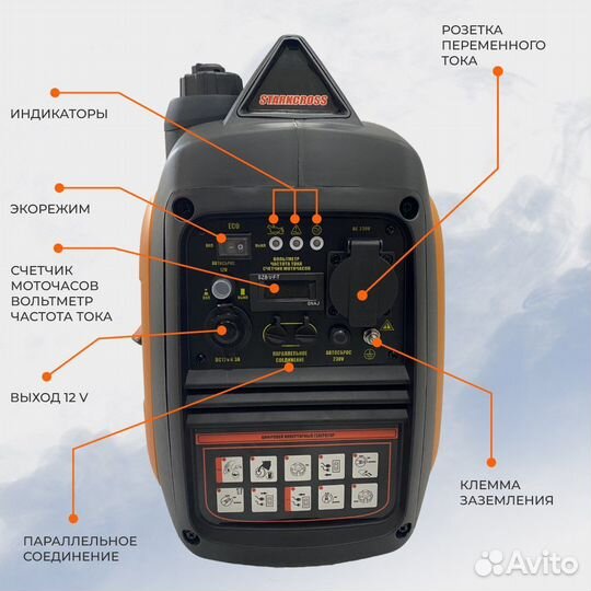 Инверторный Бензиновый Генератор 2,2 квт/2200 Вт