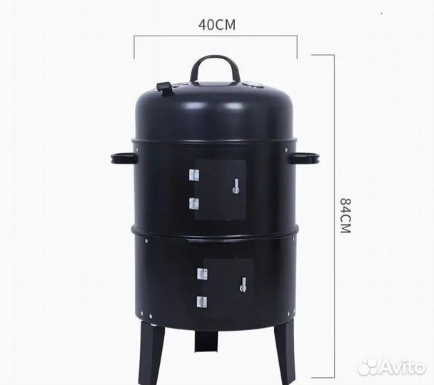 Гриль мангал барбекю коптильня двухярусная