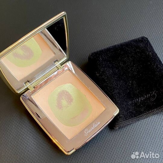 Золотой футляр Guerlain пудра б/у