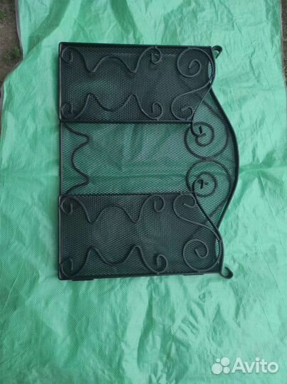 Экран кованый трехстворчатый для камина защитный