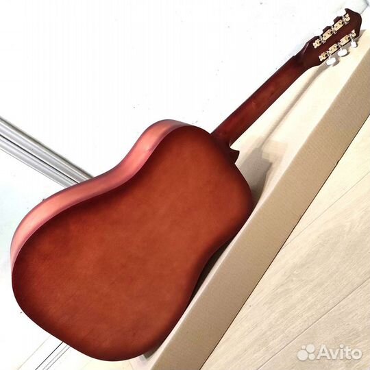 Гитара новая акустическая концертная широкий гриф