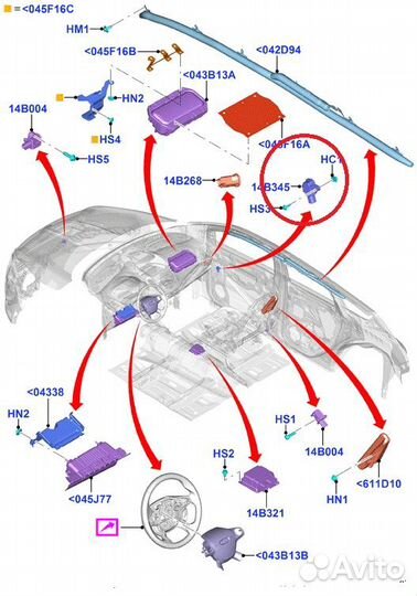 Датчик удара Ford Kuga легковой универсал 1.5L