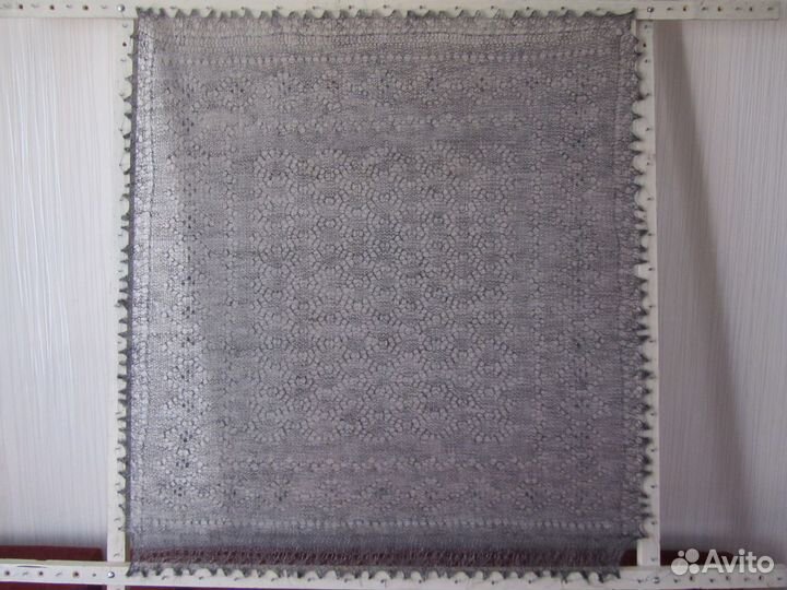 Пуховый платок паутинка серая из Оренбурга