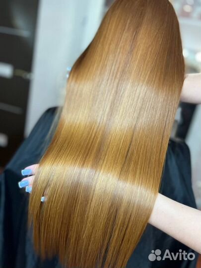 Кератиновое выпрямление волос