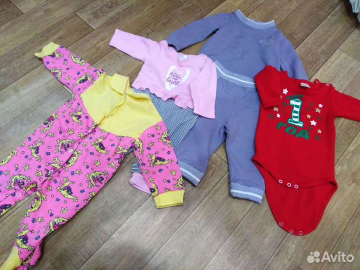 Одежда на девочку пакетом от 0 до 2 лет