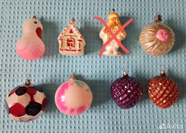 Ёлочная стеклянная игрушка старинная СССР