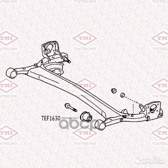 Сайлентблок задней балки TEF1630 tatsumi