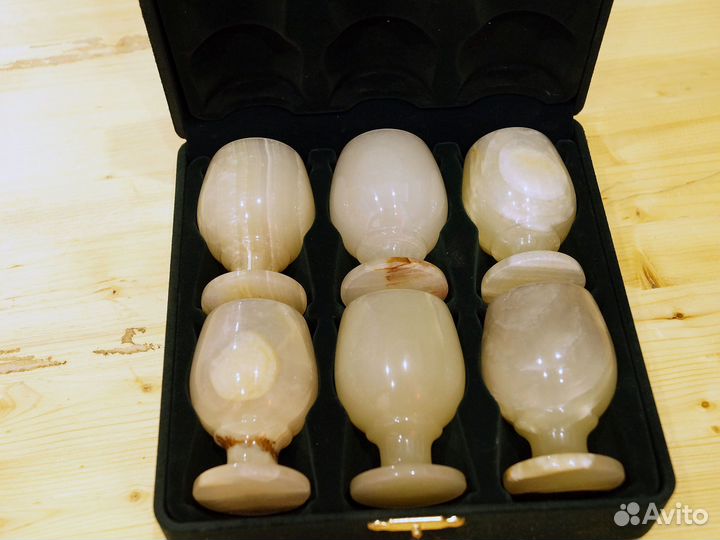 Рюмки ручной работы из натурального камня Оникс