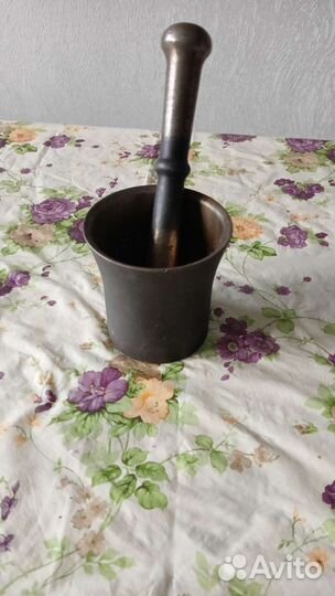 Ступка с пестиком СССР чугунная