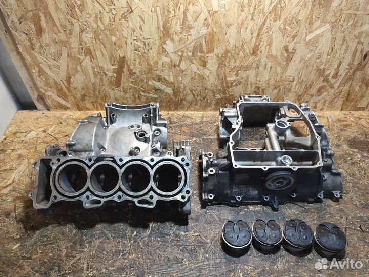 Cbr600f4i блок цилиндров с поршнями