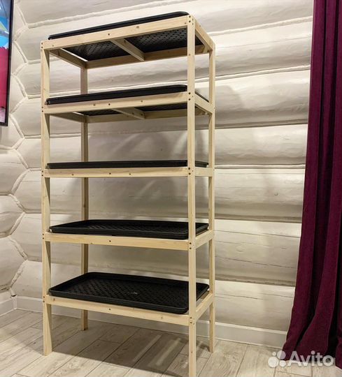 Стеллаж, полки для рассады/цветов