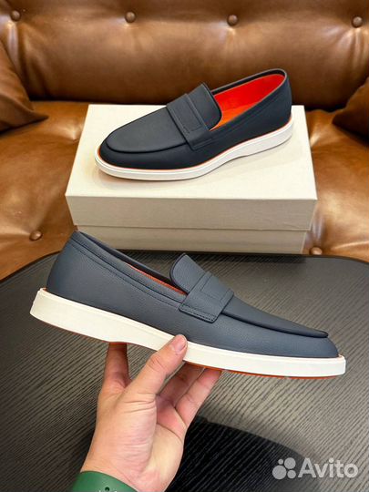 Туфли мужские лоферы Santoni