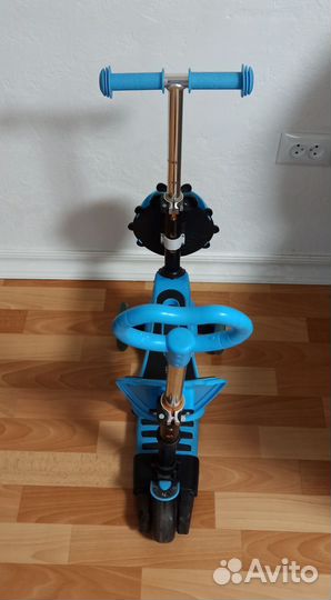Самокат 3-х колесный со светящимися колесами