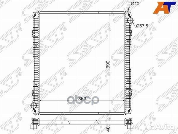 Радиатор Scania 5/R/P/G/T Series 04- SC0005-R Sat