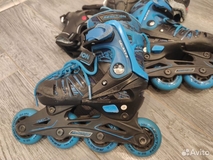 Роликовые коньки раздвижные reaction 28-31 размер
