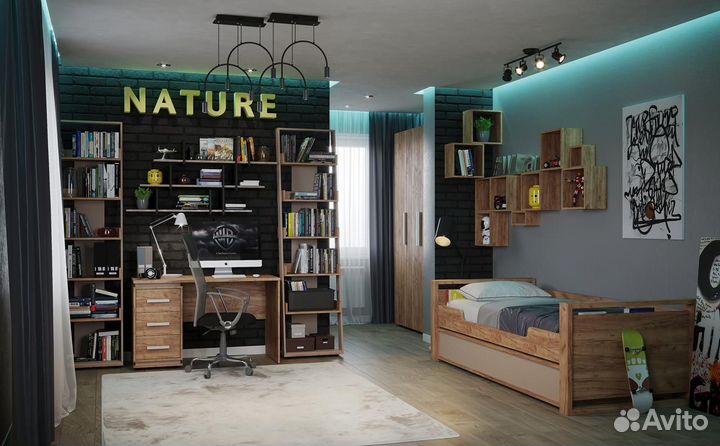 Кровать подростковая Nature 80