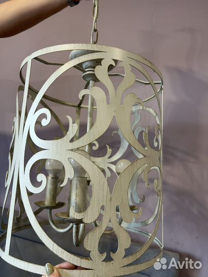 Люстра абажур металл винтаж