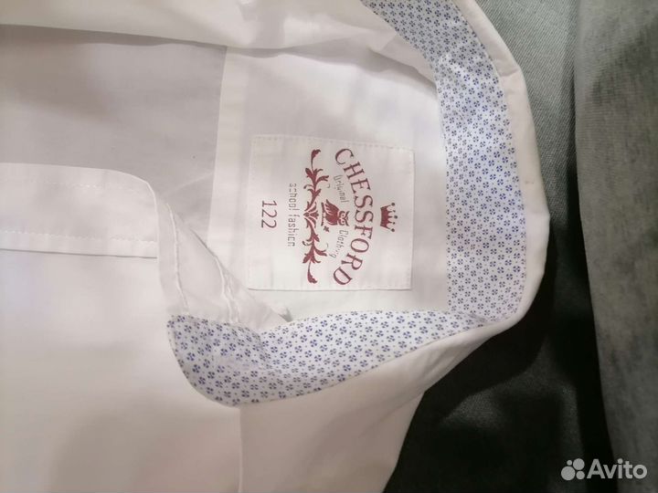 Рубашка белая на мальчика 122