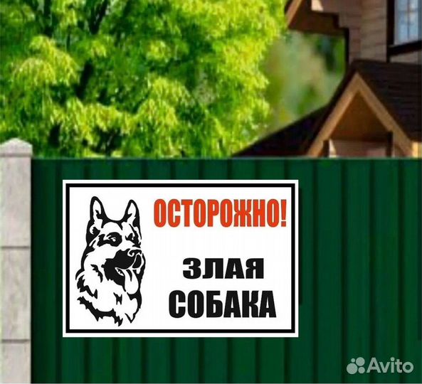 Осторожно злая собака таблички