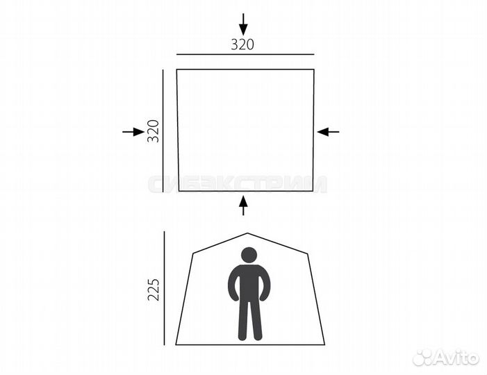 Туристическая палатка тент шатер BTrace Grand