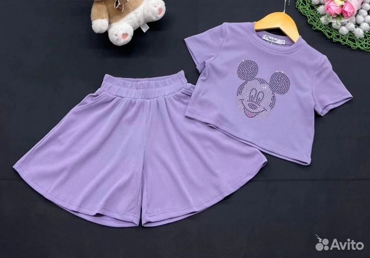 Летний костюм для девочки разные расцветки