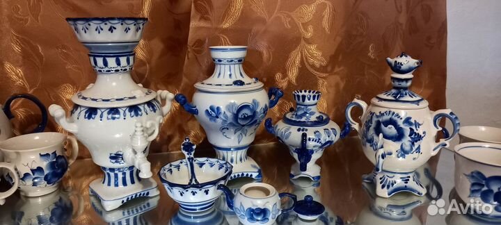 Фарфоровая посуда гжель