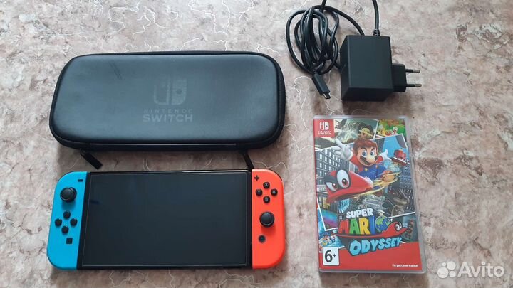 Nintendo switch oled + Марио odyssey