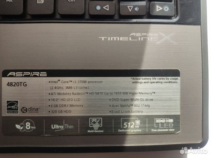 Acer Aspire TimelineX 4820TG