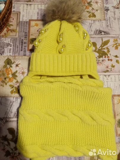 Комплект шапка, шарф