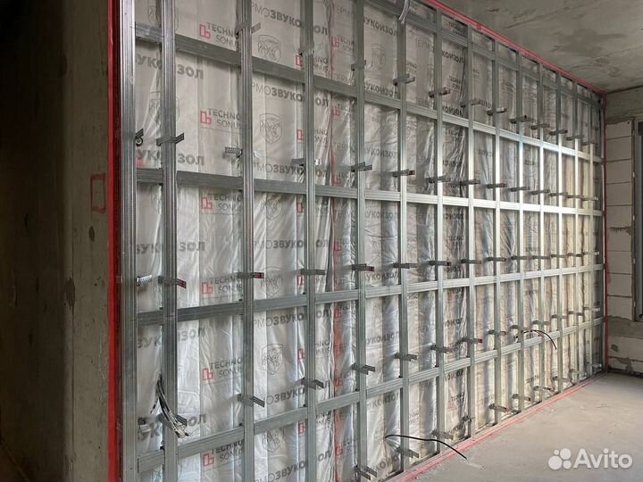 Шумоизоляция/Звукоизоляция стен, потолка, пола