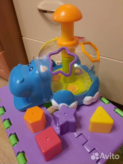 Игрушка бегемот сортер юла