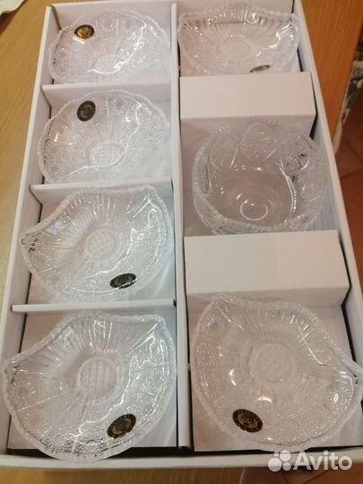 Конфетница на ножке хрусталь