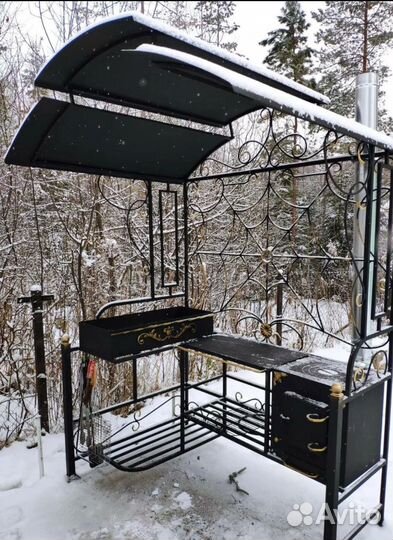 Мангал в стиле лофт