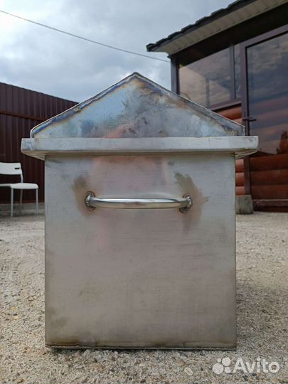 Коптильня горячего копчения из нержавейки Новая