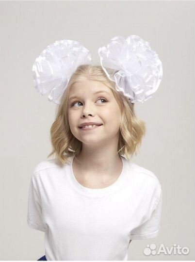 Банты для волос белые