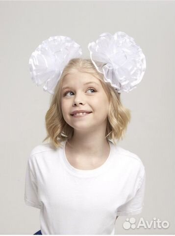 Банты для волос белые