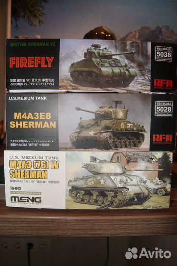 Сборная модель Шерман M4 от Meng и RFM