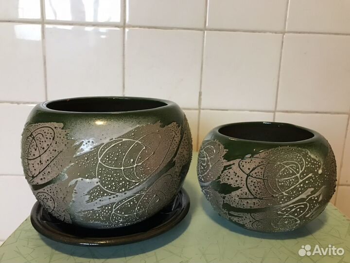 Горшки керамические для цветов б/у