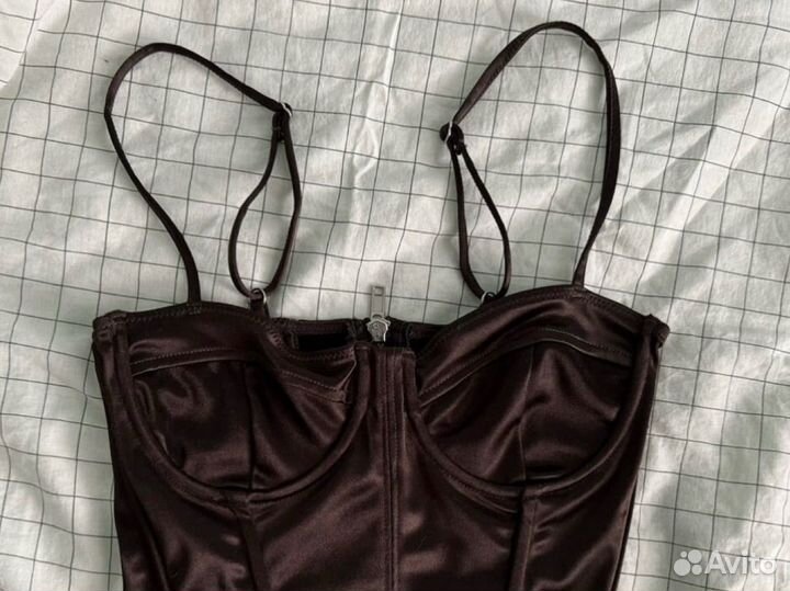 Топ корсет hm zara lime