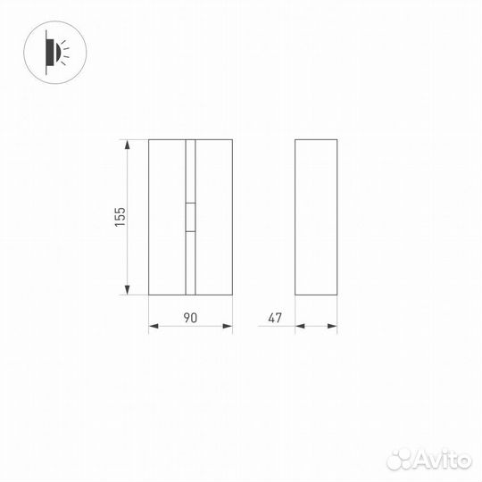 Уличный настенный светодиодный светильник Arlight LGD-Stripe-3W Warm3000 029972