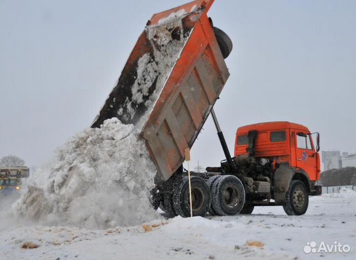 Уборка и вывоз снега, очистка снегоуборщиком