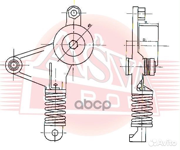 Натяжитель ремня приводного tybt002 asva