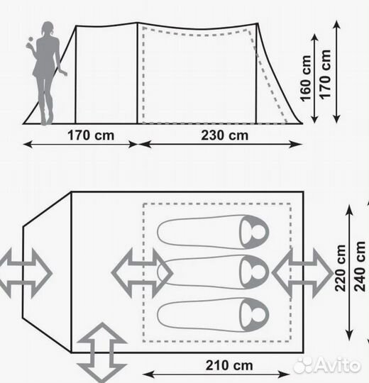 Оригинальная палатка Tanga 3 Canadian Camper