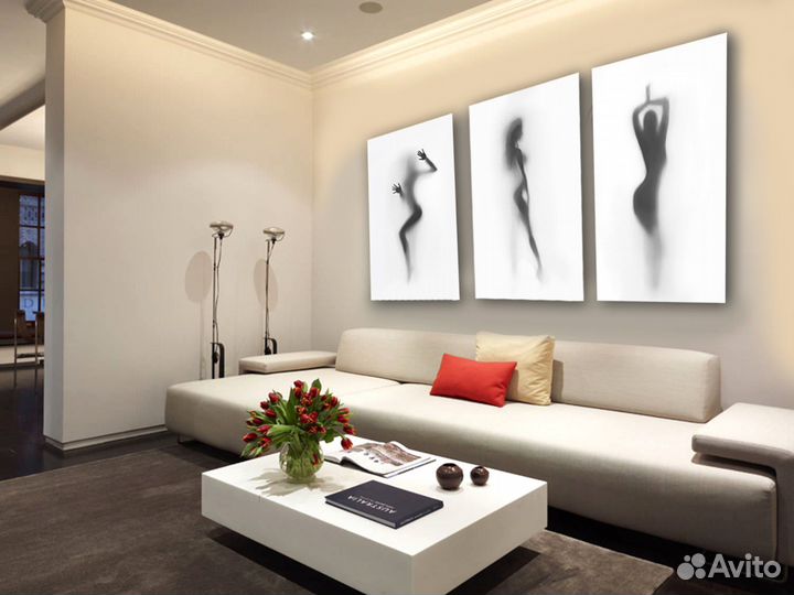 Триптих Силуэты девушек