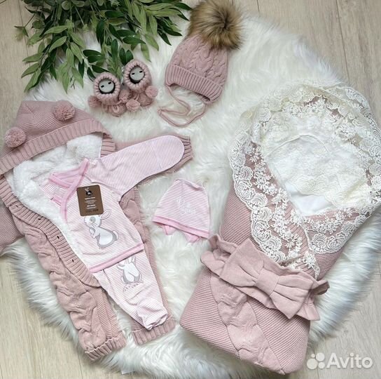 Конверт одеяло на выписку зимний (новый) 9 предм