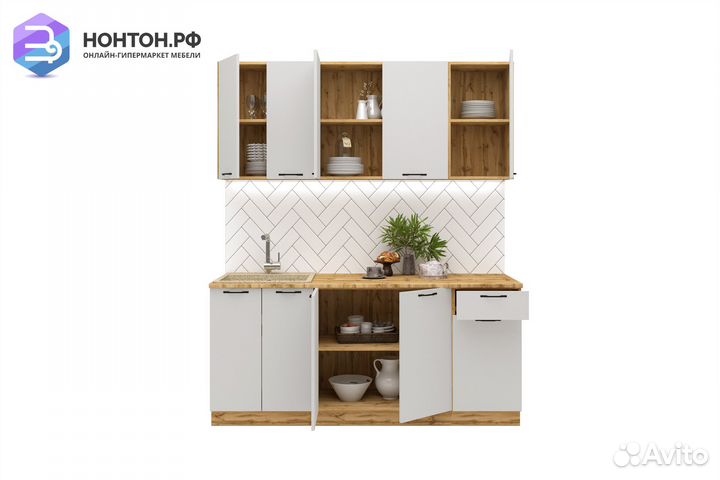 Кухня Валерия 1.8м серая