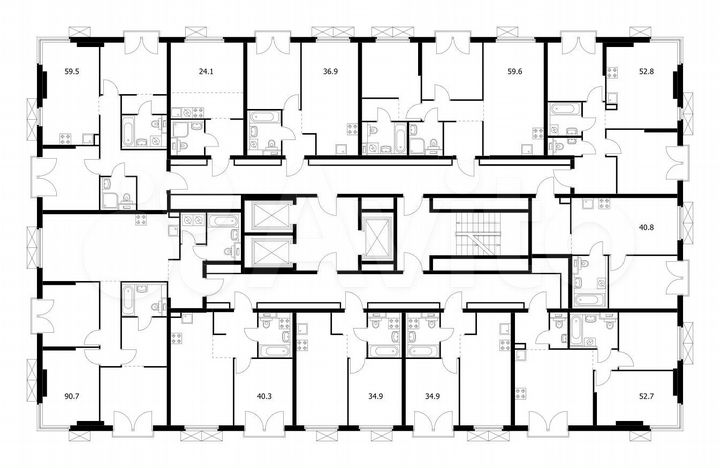 1-к. квартира, 40,3 м², 11/13 эт.
