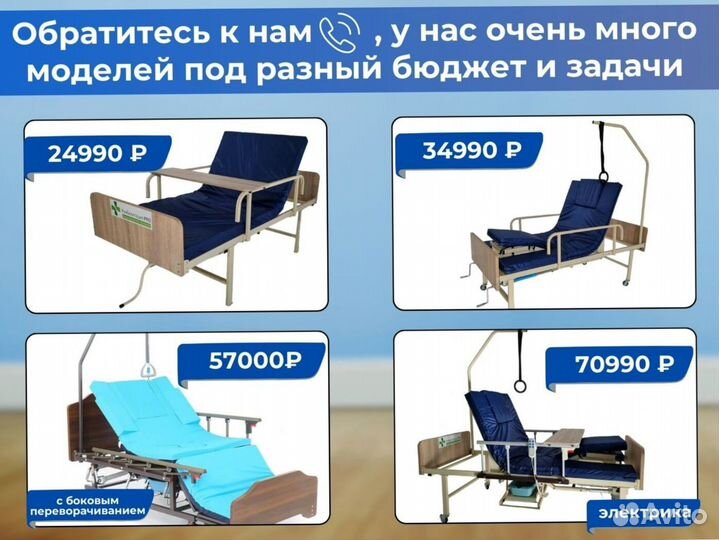 Медицинская кровать для ухода за больными