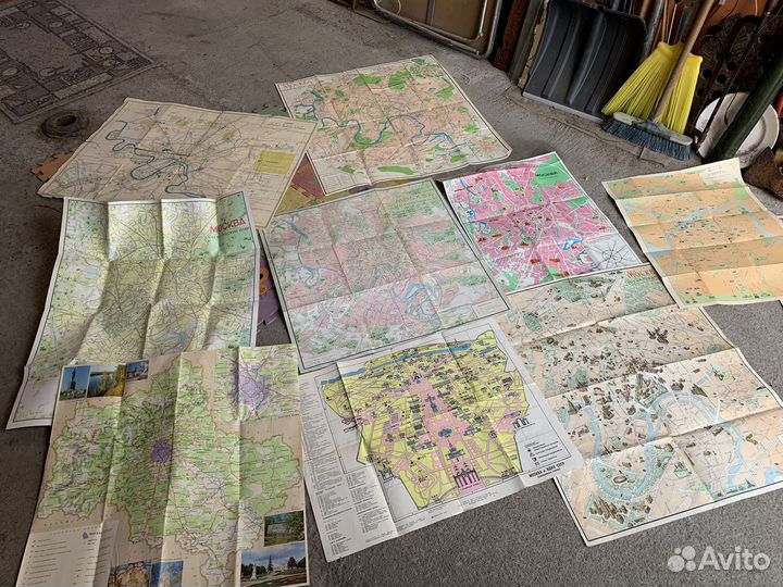 Карты Москвы и Ленинграда 50-60-70х